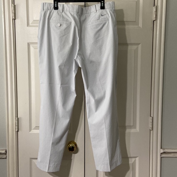 Nike Golf Dri-Fit Pants Size 36x29 White with Gray Stripes - Picture 4 of 5